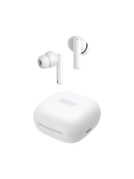 Qcy T13 ANC 4 Mikrofon Bluetooth 5.3 Kablosuz Kulaklık Beyaz Aktif Gürültü Engelleme