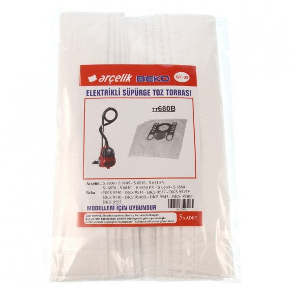 Arçelik-Altus-Beko Süpürge S-Bag Toz Torbası 20Li KG0017634