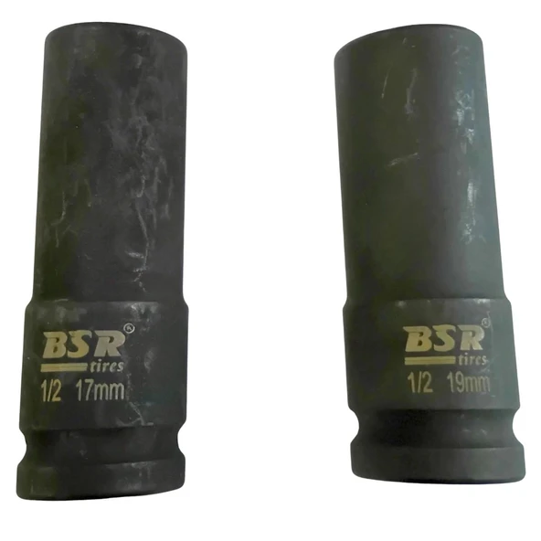 Bsr 17 Ve 19mm Uzun Darbeli Lokma 1/2 Inch, 2 Adet