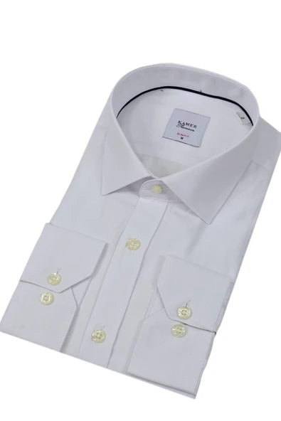 Erkek Slim Fitt Armürlü Uzun Kol Gömlek 2413 BGL-ST04383 - 7