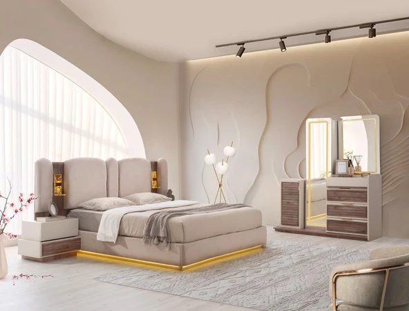 AYASOFYA MDF BAZALI YATAK ODASI TAKIMI - Resim 2