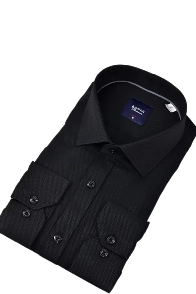 Erkek Slim Fitt Armürlü Uzun Kol Gömlek 2413 BGL-ST04383 - 6