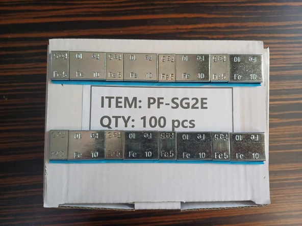 Yapıştırma Balans Kurşunu, Galvaniz Sac Üzeri Geniş Mavi Bantlı, 5-10 Gr 100 Ad/pk , 4 Pk 24kg Koli