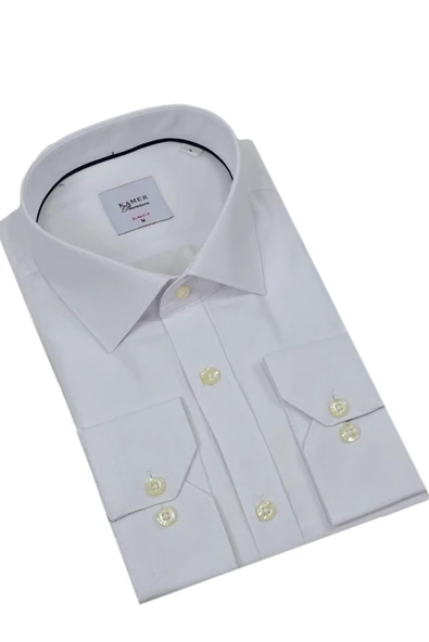 Erkek Slim Fitt Armürlü Uzun Kol Gömlek 2413 BGL-ST04383 - 5