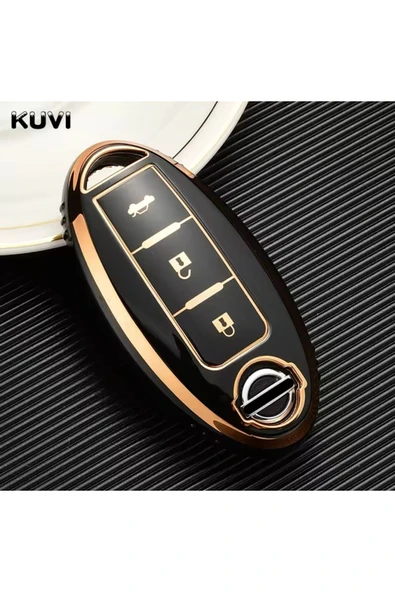 Yıldız Tuning  Nissan Juke Sustasız Anahtar Kılıfı Siyah-Gold