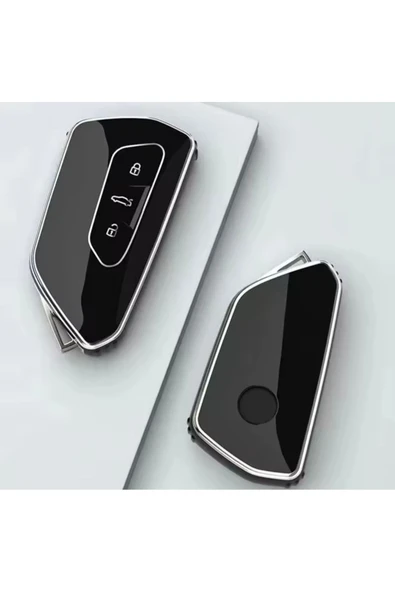 Yıldız Tuning  Volkswagen ID.6 ID.7 Anahtar Kılıfı Siyah-Silver