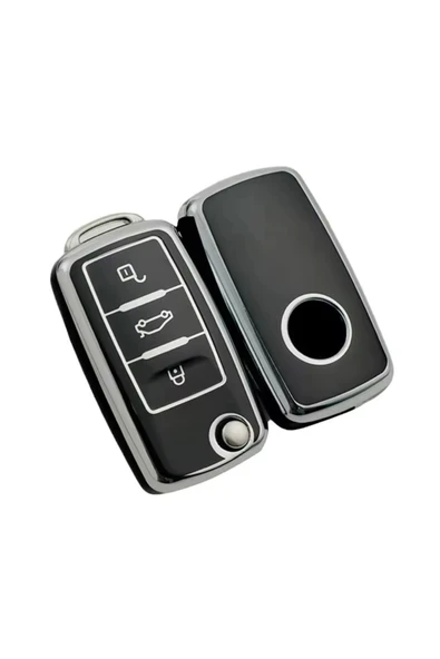 Yıldız Tuning  Volkswagen Passat B5 Anahtar Kılıfı Siyah-Silver 1996-2006