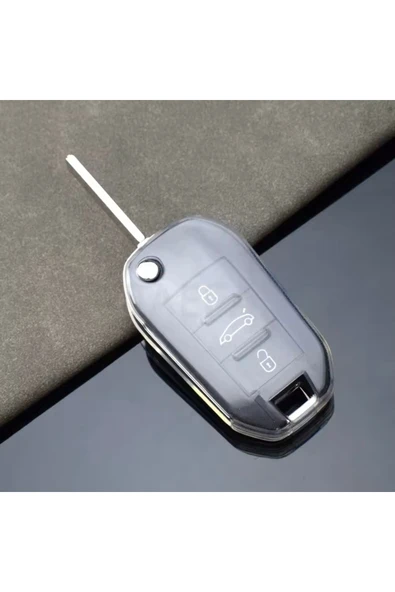 Yıldız Tuning  Citroen C3 Şeffaf Sustalı Anahtar Kılıfı
