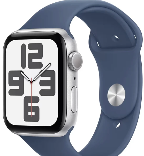 Apple Watch Se Gps 40MM Silver Aluminium Case With Denim Sport Band - M/l