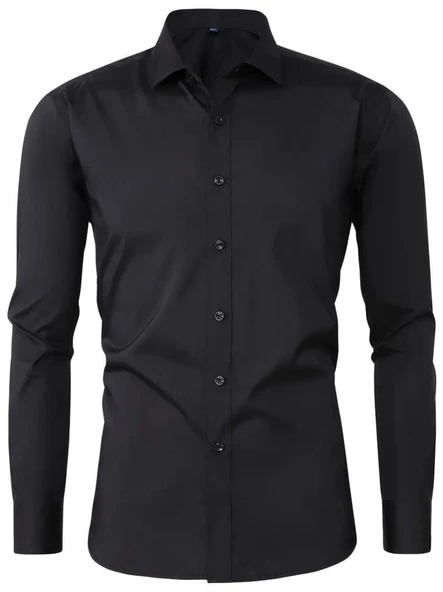 Erkek Slim Fitt Uzun Kol Likralı Gömlek 2392 BGL-ST04380 - Resim 3