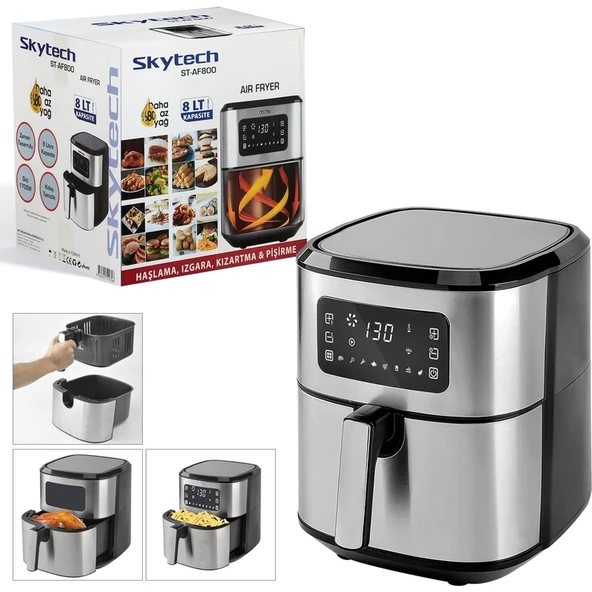 Skytech ST-AF800 Airfryer Kızartma Makinesi 8 Litre 1700 Watt - 3