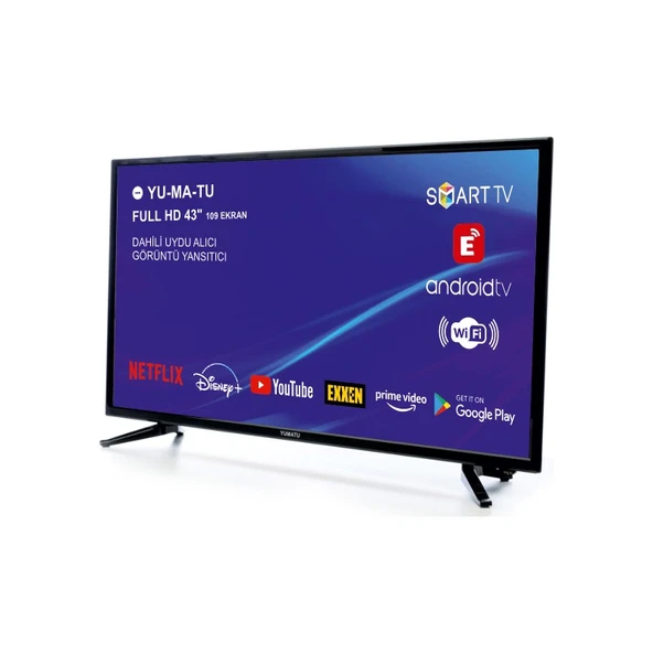 Yumatu 43" 109 Ekran Uydu Alıcılı Full HD Smart Android 11.0 LED TV