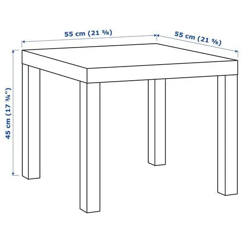 IKEA Lack Orta Sehpa Yan Sehpa 55x55 Cm Meşe Görünümlü - 4