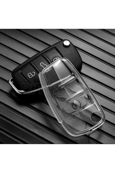 Yıldız Tuning  Audi Q5 Premium Şeffaf Anahtar Kılıfı
