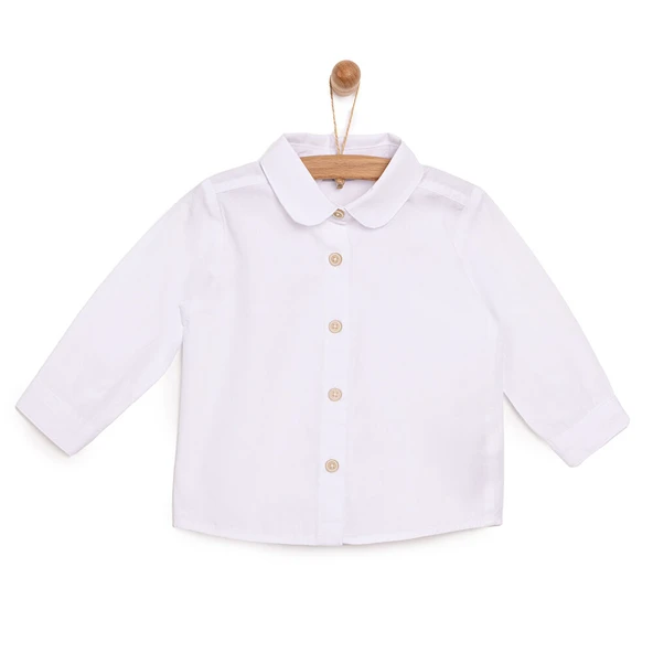 Basic Bebe Yaka Uzun Kol Gömlek Kız Bebek