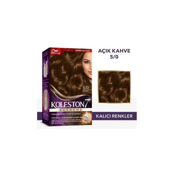 Koleston Supreme Set Boya 5/0 Açık Kahve - 2