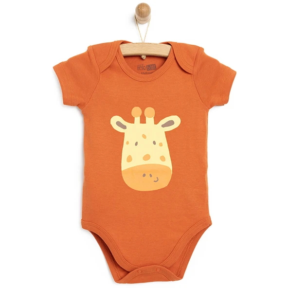 Sevimli Hayvan Surat Kısa Kol Body Unisex