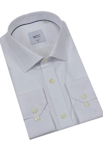 Erkek Slim Fitt Uzun Kol Likralı Gömlek 2392 BGL-ST04380 - Resim 11