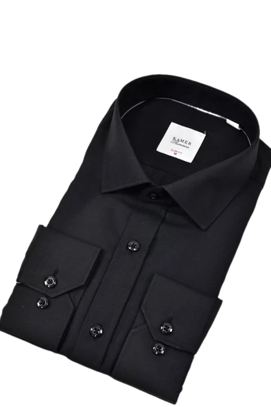 Erkek Slim Fitt Uzun Kol Likralı Gömlek 2392 BGL-ST04380 - Resim 12