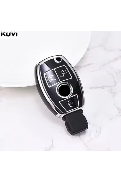Yıldız Tuning  Mercedes GLA Siyah-Silver Anahtar Kılıfı