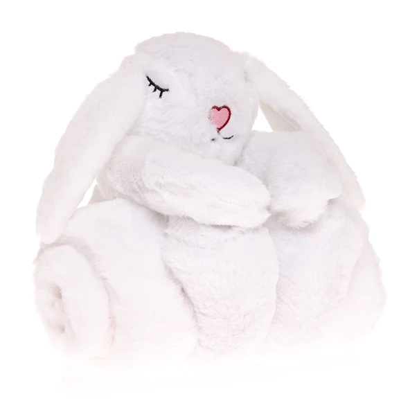 Tavşan Oyuncaklı Unisex Battaniye 58x68 cm Unisex