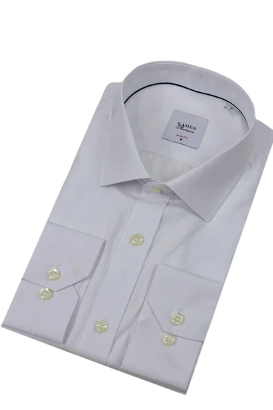 Erkek Slim Fitt Uzun Kol Likralı Gömlek 2392 BGL-ST04380 - Resim 9