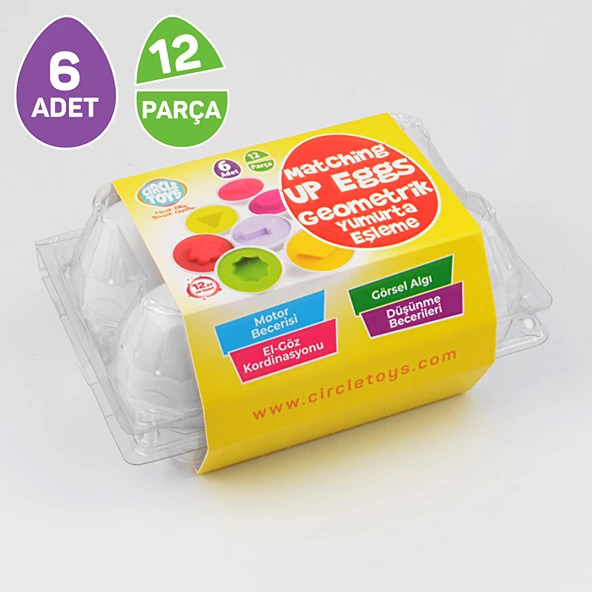 6'lı Geometrik Yumurta Eşleme Oyunu