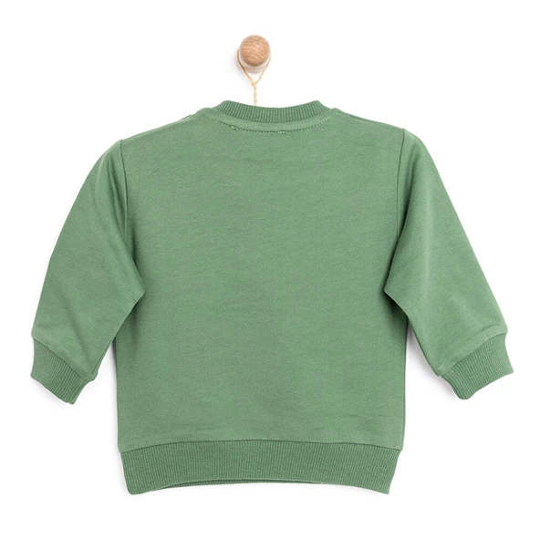 Basic Az Şardonlu Kamp Temalı Sweatshirt Erkek Bebek - 2