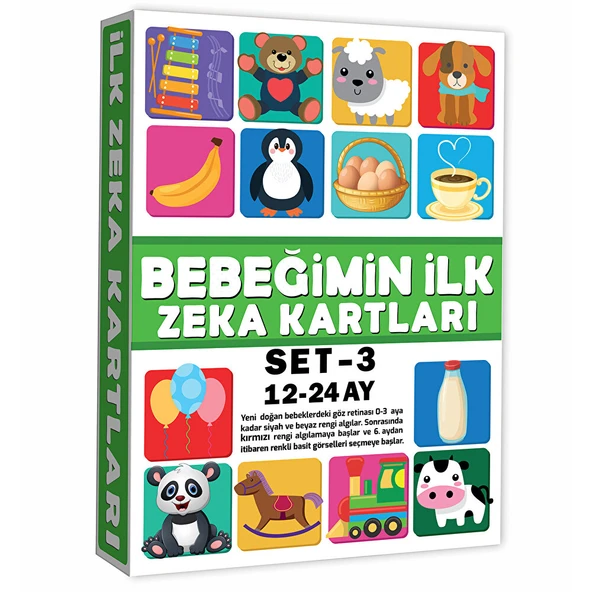 Eğitici Kartlar 12-24 Ay Erken Eğitim Zeka Kartı