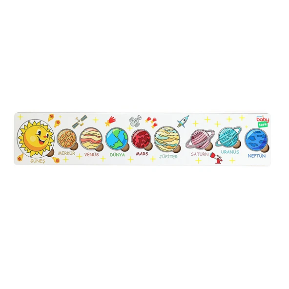 montessori ahşap gezegenler puzzle