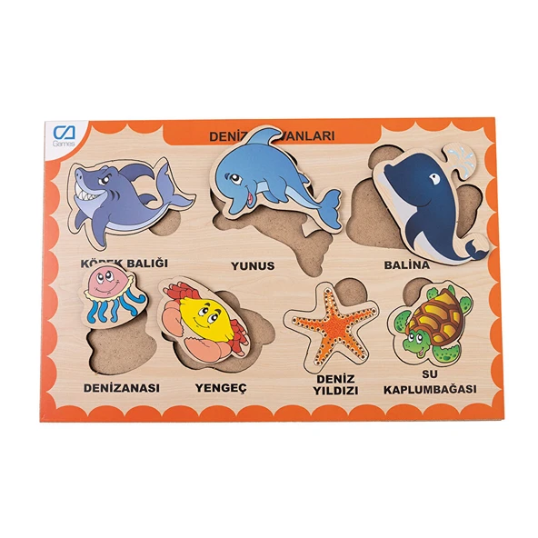 Ahşap Deniz Hayvanları Eğitici Set