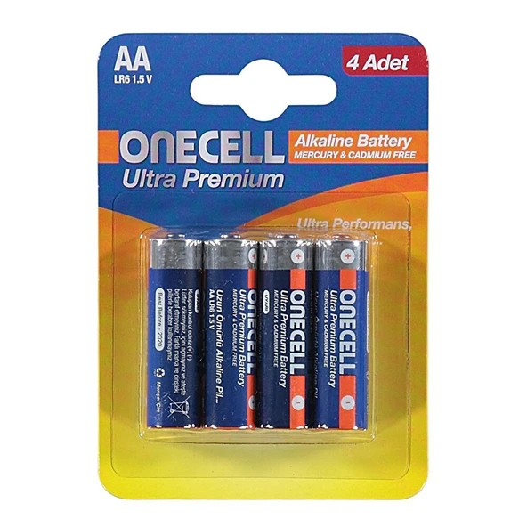 Ultra Premium Alkalin AA Boy Pil 4lü