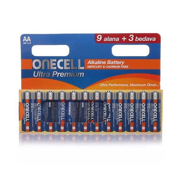 Ultra Premium Alkalin AA Boy Pil 9+3
