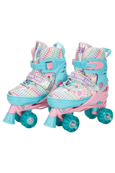 Işıklı 4 Teker Ayarlanabilir Paten 34-37 ile Her Adımda Parlayın!