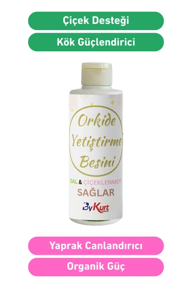 ByKurt Orkide Çiçeklenme ve Dal Gelişim Besini 100ML Güçlü Organik Takviye - 3