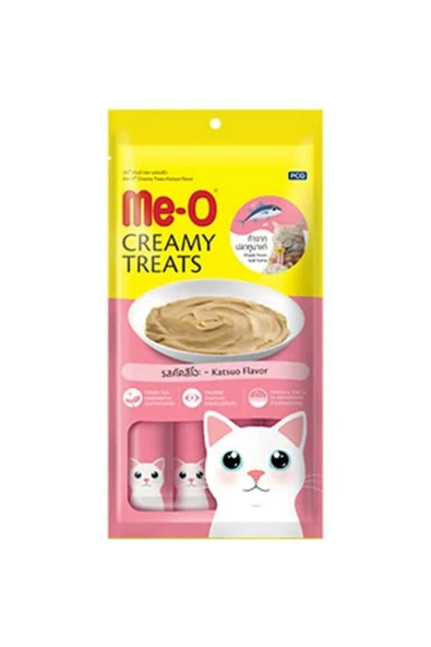 Meo Kremalı Çizgili Orkinos Balıklı Kedi Sıvı Ödül Maması 4x15 gr