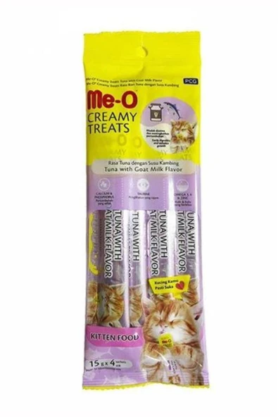 Me-o Creamytreats Yavru Ton Balığı Keçi Sütlü Jel Mama 15gr X 4