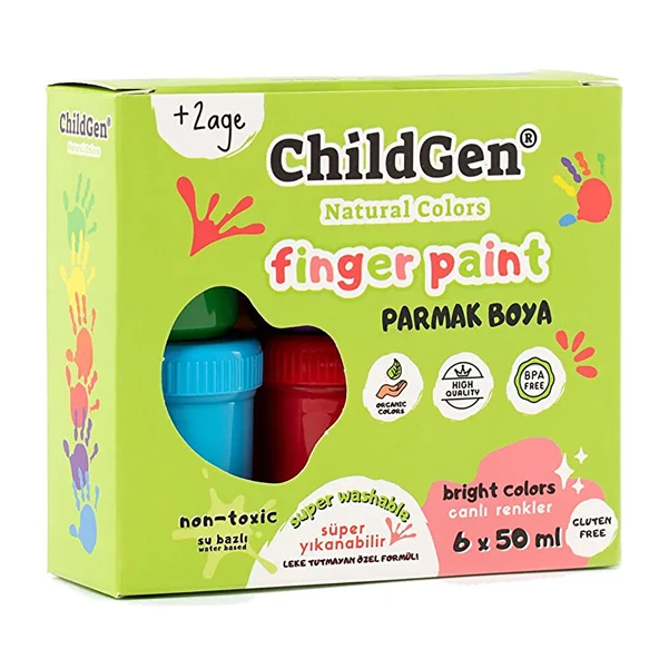 Doğal Parmak Boya Seti 6x50 ml - 1