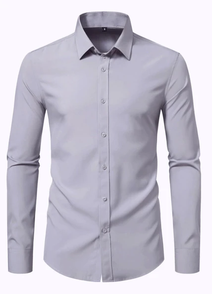 Erkek Slim Fitt Uzun Kol Gömlek 2290 BGL-ST04378 - 5