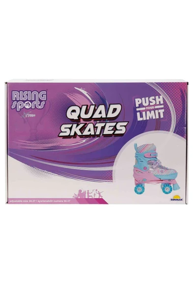 Işıklı 4 Teker Ayarlanabilir Paten 34-37 ile Her Adımda Parlayın! - 5