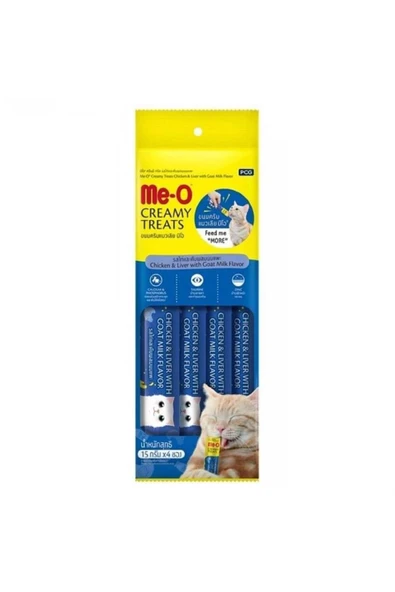 Creamy Keçi Sütlü Tavuklu Ve Ciğerli Kedi Ödülü 4x15 gr