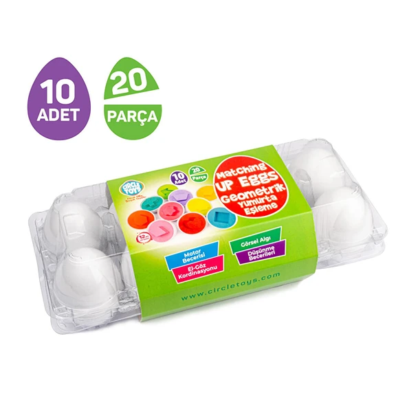 10'lu Geometrik Yumurta Eşleme Oyunu