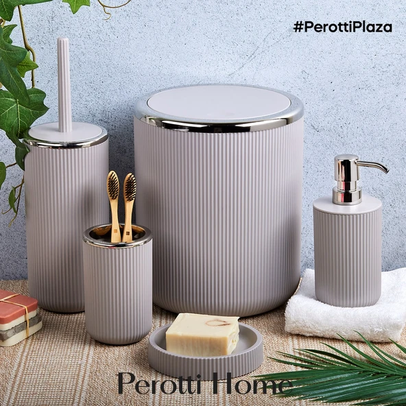 Perotti 13194 Lisbone Wood 5 Li Banyo Seti Füme