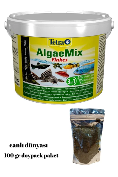 AlgaeMix Flake Pul Balık Yemi 100 gr DOYPACK PAKET