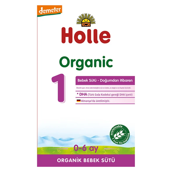 1 Organik Bebek Sütü 400 gr 0-6 Ay