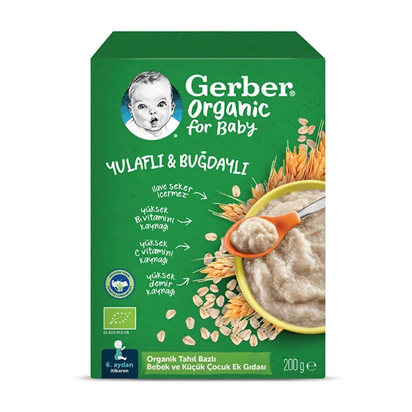 Organic Yulaflı Buğdaylı 200 gr Kaşık Maması