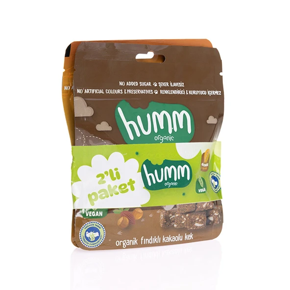 Organik Glutensiz Vegan Fındıklı, Kakaolu Kek ve Muzlu Kek 2x30 gr