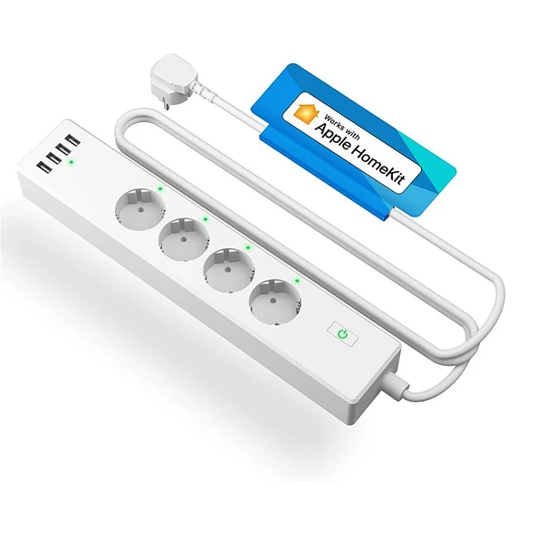 Akıllı Çoklu Priz - 4 Güç + 4 USB
