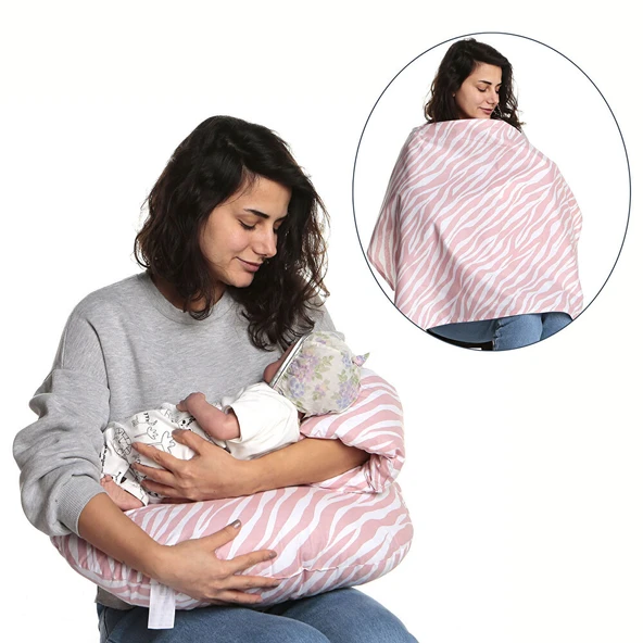 Emzirme Seti (Emzirme Minderi + Mini Emzirme Yastığı + Emzirme Önlüğü)