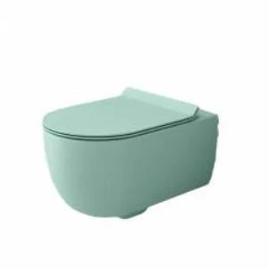 Bocchi V-Tondo Rimless Asma Klozet Mat Mint Yeşil Ve Kapağı 1416-033-0128